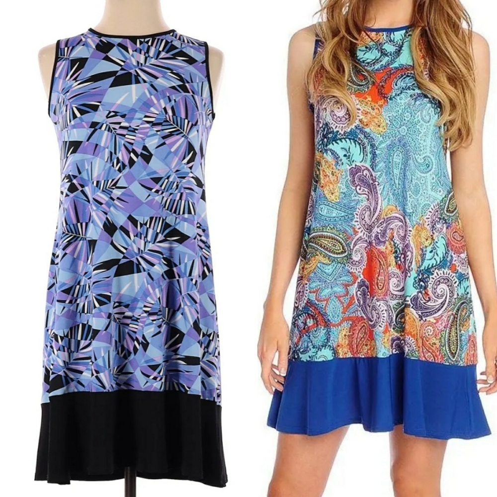 Kate and Mallory Women's Stretch Swing Sleeveless Dress Set of TWO XS